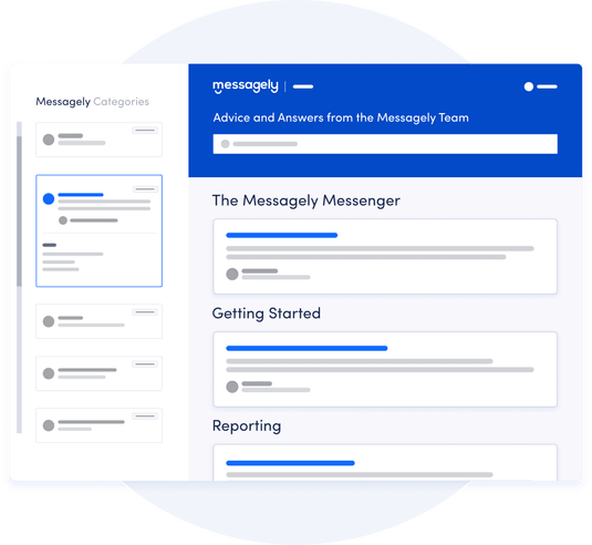 Messagely customer messaging platform with knowledge base