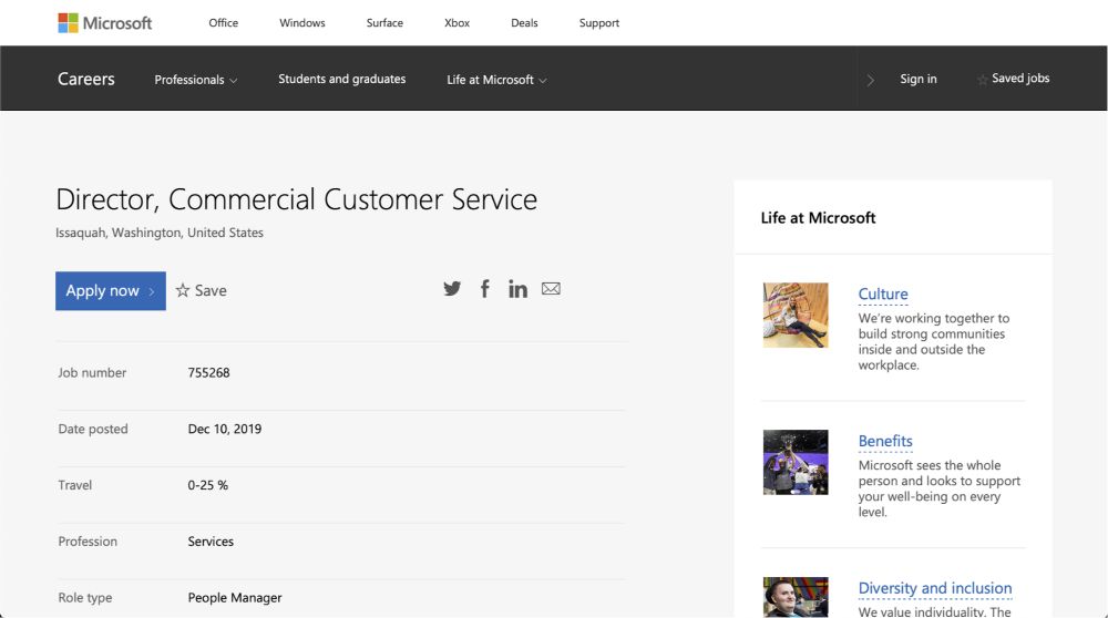Microsoft careers