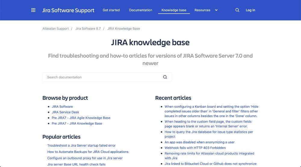 Jira Knowledge base