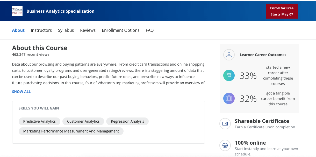 Customer Analytics by Wharton University of Pennsylvania