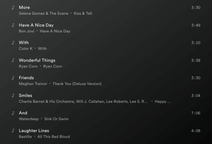 Spotify playlist
