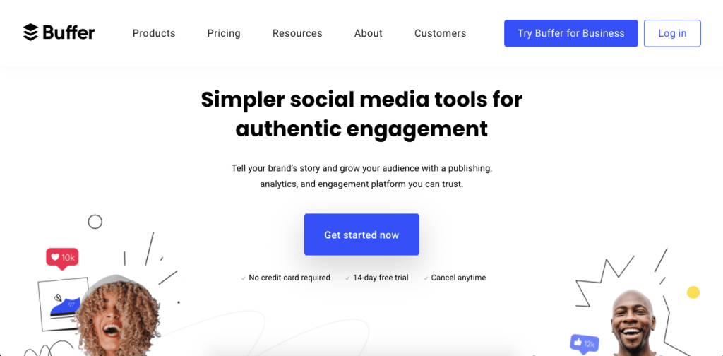 Buffer is a great social customer service tool with multiple plans to tailor your needs.