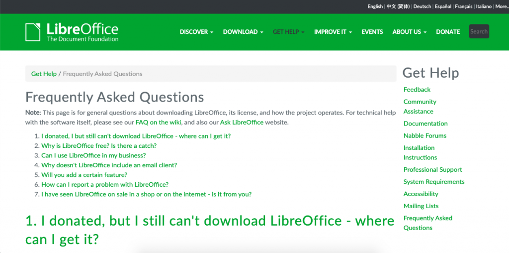 LibreOffice is a free open-source office suite which includes programs for spreadsheets, presentations, word processing, and more.