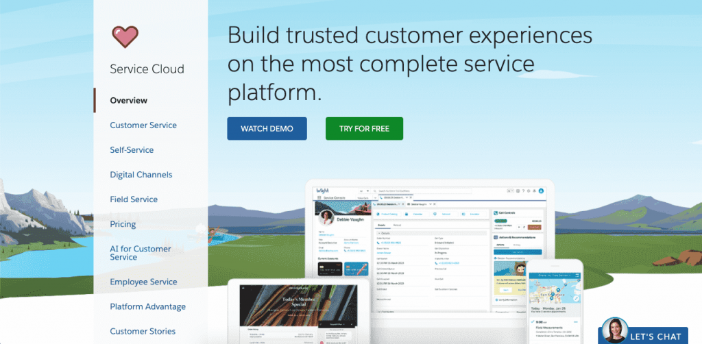 Salesforce Service Cloud is another CRM platform filled with useful features. 