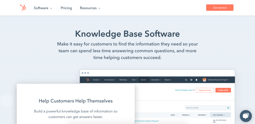 One of the largest names in customer service is HubSpot, so it’s not surprising that its service hub includes a powerful knowledge base software.