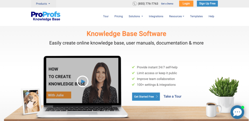 ProProfs is a large American company that focuses on online training and support, so it’s no surprise that its knowledge base software is so intuitive and effective.