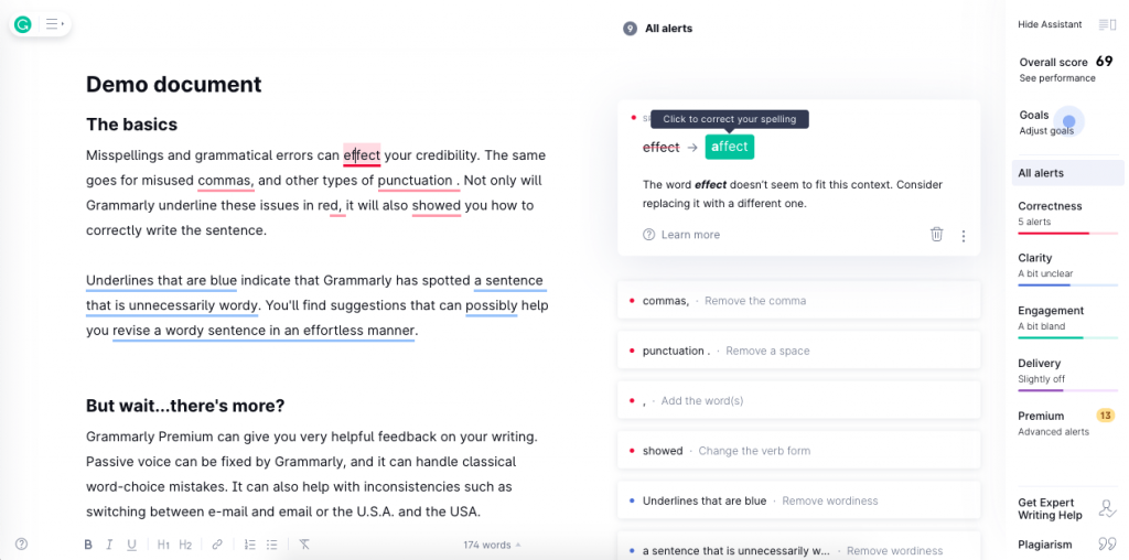 Grammarly is a popular platform that assists writers with grammar and includes many more fine-tuned suggestions.