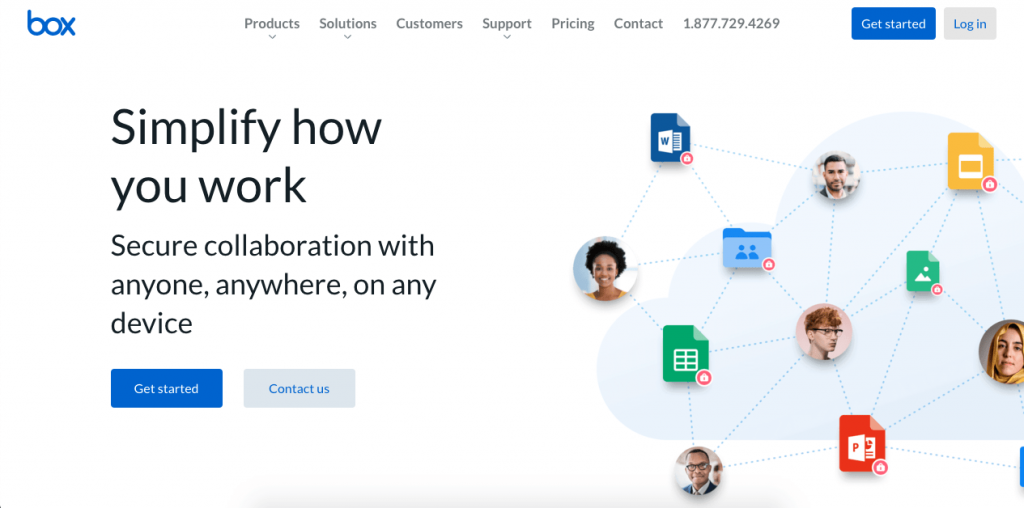 Box is a cloud-based platform for content management, storing, team collaboration, and workflows.