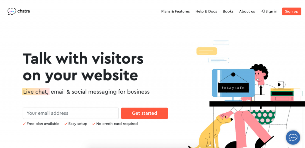 With a very generous forever-free plan, Chatra is perfect for small startups and entrepreneurs looking for unlimited chats and chat history for free.