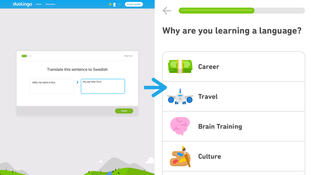 Created in 2011, Duolingo famously has a great onboarding experience, but it wasn’t always like that.
