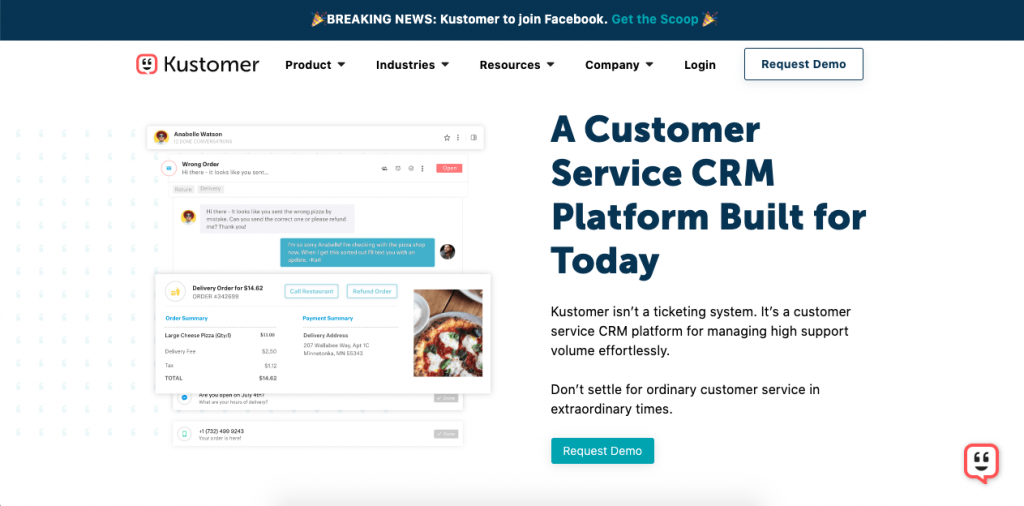 Kustomer is a unique customer service CRM platform that’s made to handle a high volume of support.