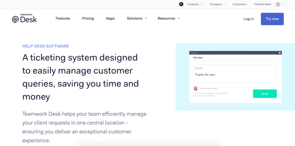 Teamwork Desk is a help desk software that focuses on your customers and their needs.