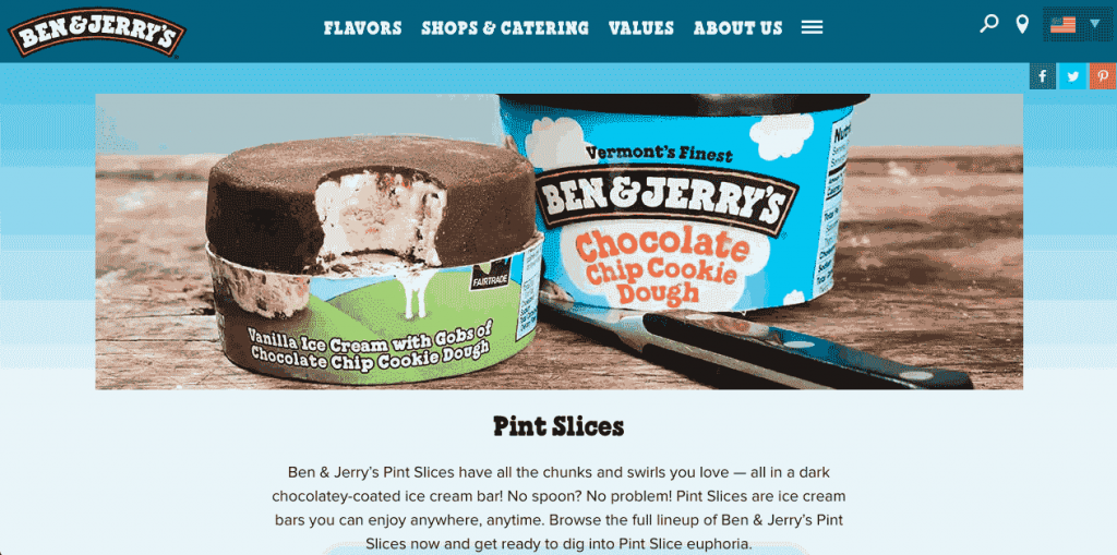 To help manage their pint slices campaign feedback, Ben & Jerry's built a chatbot for their website to engage with the users.