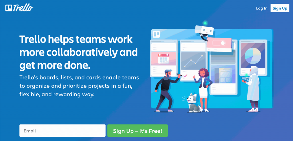 trello-project-manager Trello is a kanban-based project manager.