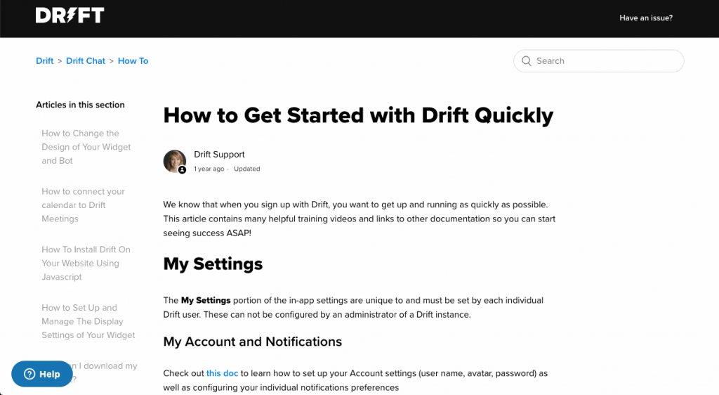 To get started on Drift, you need to set up your preferences and personal information first