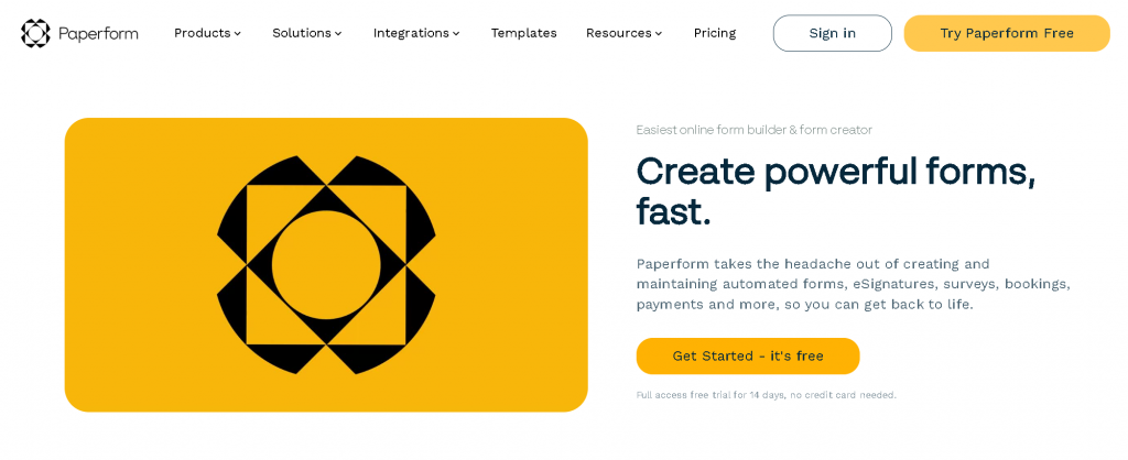Paperform screenshot