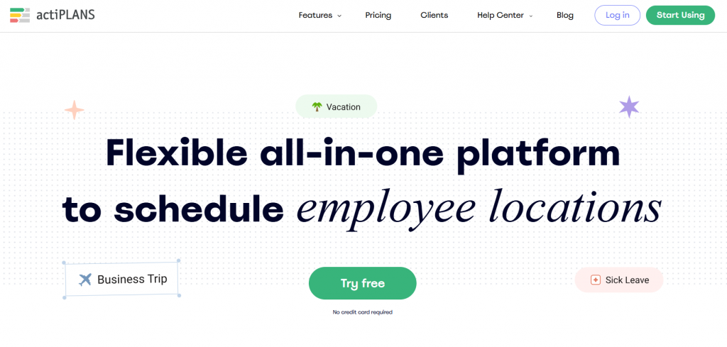 actiPLANS screenshot