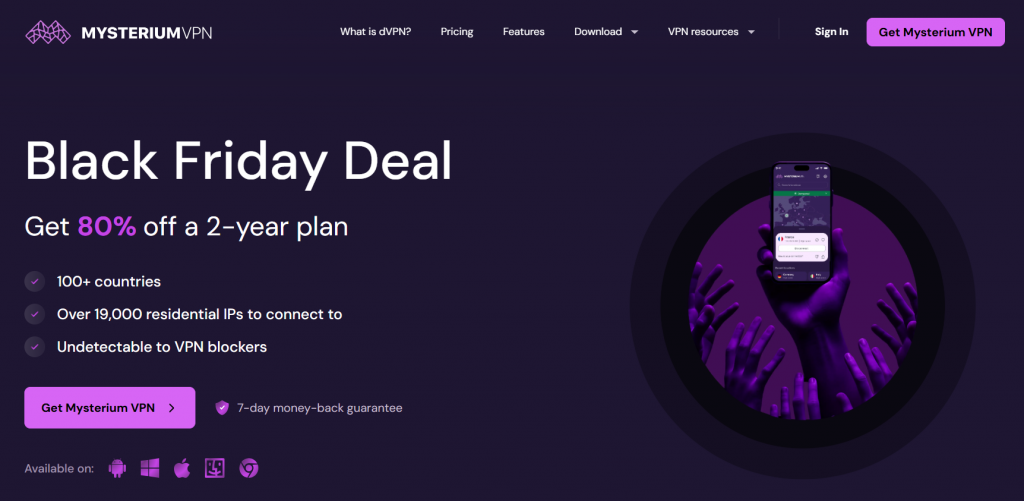 Mysterium VPN screenshot